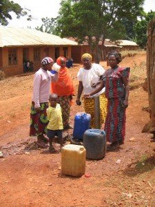 cameroon.shumas.eucalyptus.replacement.project. Women at standpipe
